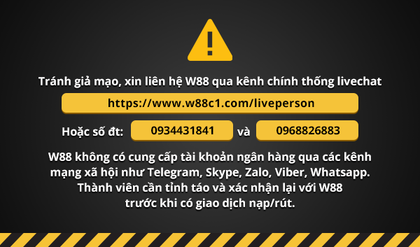 W88 THÔNG BÁO! W88 DỪNG hỗ trợ qua mạng Xã Hội