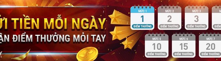 GỬI TIỀN MỖI NGÀY NHẬN ĐIỂM THƯỞNG MỎI TAY TẠI W88